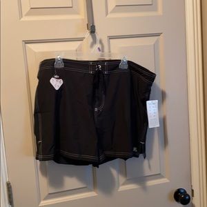Black board shorts